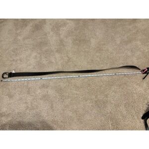 New Black XL Women's Belt With‎ Silver Buckle 44"